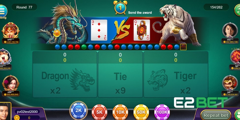 Rồng Hổ E2BET & Poker: Game Bài Siêu Tốc Mới Mẻ Được Ưa Chuộng 2 Những điểm nổi bật khiến Rồng Hổ E2BET được săn đón